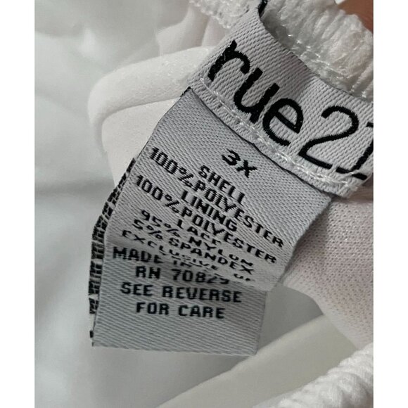 Rue 21 - Women's Summer Sleeveless High Low Hem Ruffle Floral Dress - White - 3X - Picture 9 of 16